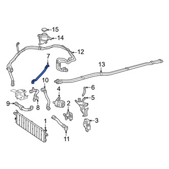 Mercedes-Benz OE - Front Upper Drive Motor Battery Pack Coolant Hose