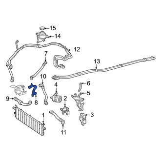 Mercedes-Benz OE - Front Center Drive Motor Battery Pack Coolant Hose