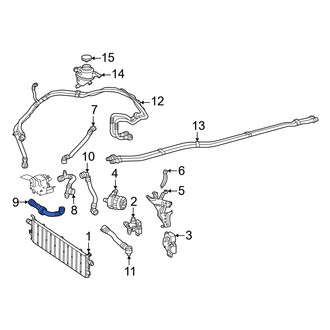 Mercedes-Benz OE - Front Lower Drive Motor Battery Pack Coolant Hose