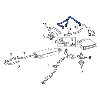 Mercedes-Benz OE - Rear Upper Drive Motor Battery Pack Coolant Hose