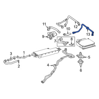 Mercedes-Benz OE - Rear Upper Drive Motor Battery Pack Coolant Hose