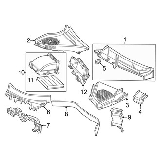 Mercedes-Benz OE - Cowl (Cowl Grille & Components)