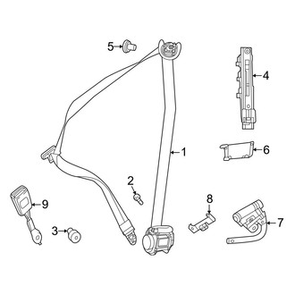 Mercedes-Benz OE - Restraint Systems - Front Seat Belts (Sport Utility 254.646 Body Code / 254.647 Body Code)