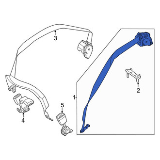Mercedes-Benz OE - Rear Right Seat Belt Lap and Shoulder Belt