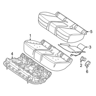 Mercedes-Benz OE - Seats & Tracks - Rear Seat Components (Seat Cushion Components), (Sport Utility 254.646 Body Code / 254.647 Body Code)