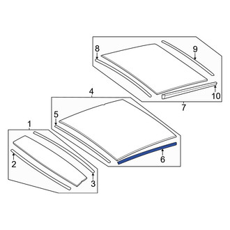 Mercedes-Benz OE - Center Left Sunroof Glass Seal