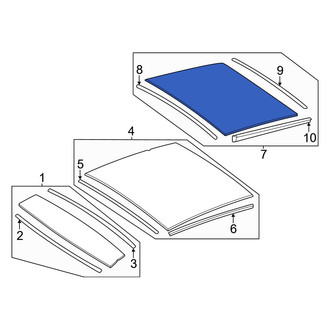 Mercedes-Benz OE - Rear Sunroof Glass