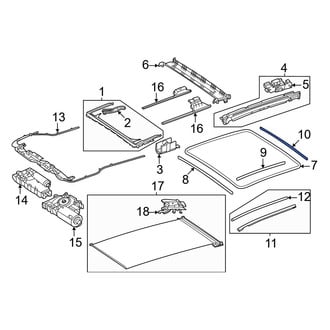 Mercedes-Benz OE - Rear Sunroof Frame Seal