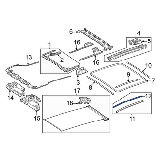 Mercedes-Benz OE - Left Inner Sunroof Frame Seal