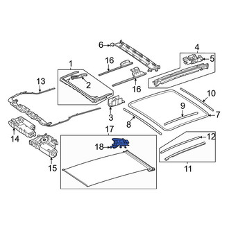 Mercedes-Benz OE - Left Sunroof Cover Guide