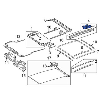 Mercedes-Benz OE - Left Sunroof Slide