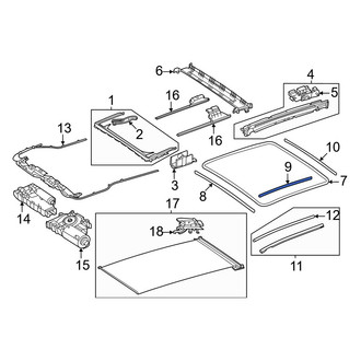 Mercedes-Benz OE - Left Sunroof Frame Seal