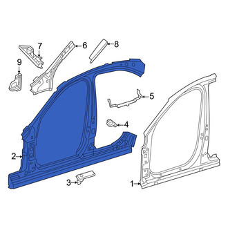 Mercedes-Benz OE - Left Body A-Pillar Reinforcement