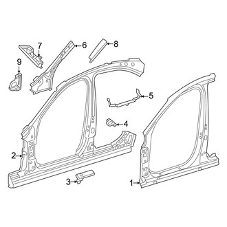 Mercedes-Benz OE - Pillars, Rocker & Floor - Aperture Panel (Sport Utility 254.646 Body Code / 254.647 Body Code)