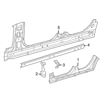 Mercedes-Benz OE - Pillars, Rocker & Floor - Rocker (Sport Utility 254.646 Body Code / 254.647 Body Code)
