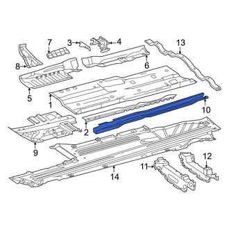 Mercedes-Benz OE - Left Lower Floor Side Rail