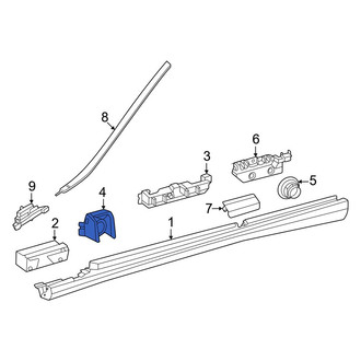 Mercedes-Benz OE - Front Rocker Panel Molding Clip