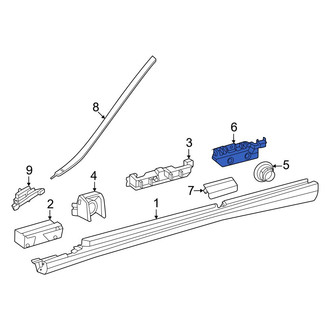 Mercedes-Benz OE - Rear Left Rocker Panel Molding Bracket