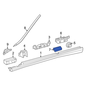 Mercedes-Benz OE - Left Rocker Panel Molding Cap