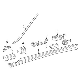 Mercedes-Benz OE - Pillars, Rocker & Floor - Exterior Trim (W/O AMG Line), (Sport Utility 254.646 Body Code / 254.647 Body Code)