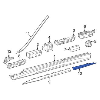 Mercedes-Benz OE - Front Left Rocker Panel Molding Trim Insert