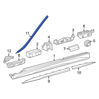 Mercedes-Benz OE - Front Left Windshield Molding