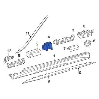 Mercedes-Benz OE - Front Rocker Panel Molding Clip
