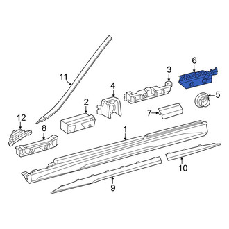 Mercedes-Benz OE - Rear Right Rocker Panel Molding Bracket