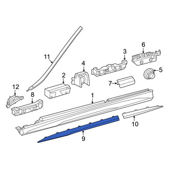 Mercedes-Benz OE - Front Left Rocker Panel Molding Trim Insert