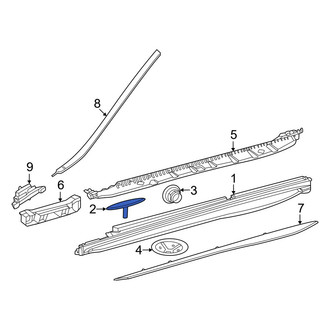 Mercedes-Benz OE - Left Rocker Panel Molding Bracket