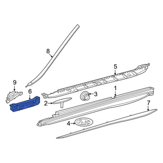 Mercedes-Benz OE - Right Rocker Panel Molding Bracket