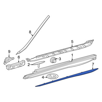 Mercedes-Benz OE - Left Running Board Step Pad