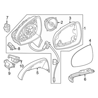 Mercedes-Benz OE - Front Door - Outside Mirrors (Sport Utility 254.646 Body Code / 254.647 Body Code)