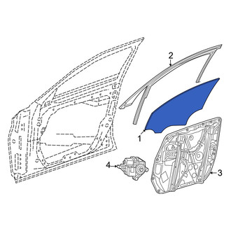 Mercedes-Benz OE - Rear Left Door Glass