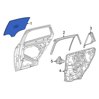 Mercedes-Benz OE - Rear Left Door Glass