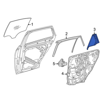 Mercedes-Benz OE - Rear Left Vent Window Assembly