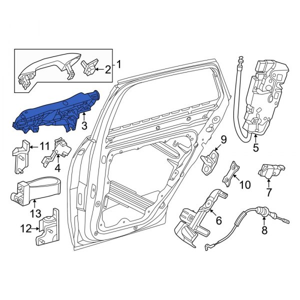 Exterior Door Handle Base