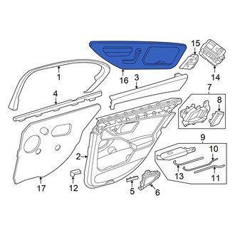 Mercedes-Benz OE - Front Upper Door Switch Trim Panel