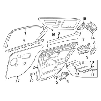 Mercedes-Benz OE - Rear Door - Interior Trim (Sport Utility)
