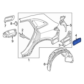 Mercedes-Benz OE - Rear Right Quarter Panel Air Vent Grille