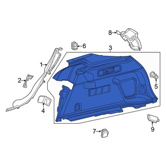 Mercedes-Benz OE - Rear Right Interior Quarter Panel Trim Panel