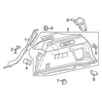 Mercedes-Benz OE - Quarter Panel - Interior Trim (Side Trim), (Sport Utility 254.680 Body Code)