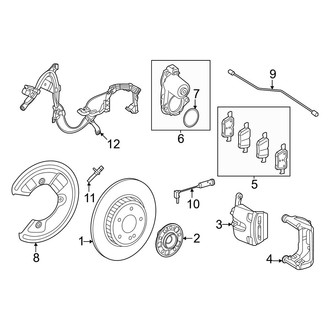 Mercedes-Benz OE - Rear Suspension - Brake Components