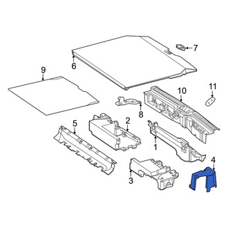 Mercedes-Benz OE - Rear Left Lower Trunk Trim Panel