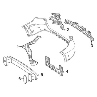 Mercedes-Benz OE - Rear Bumper - Bumper & Components (W/O AMG Line Inner Components)