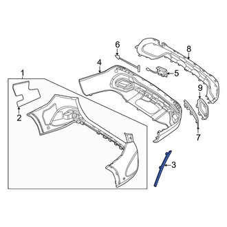 Mercedes-Benz OE - Rear Left Spoiler