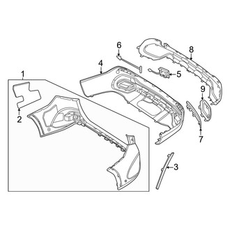 Mercedes-Benz OE - Rear Bumper - Bumper & Components (With AMG Line Cover & Components)