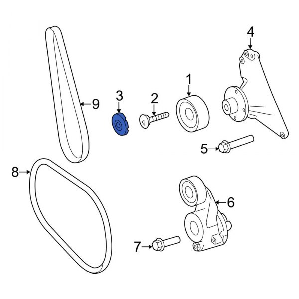 Accessory Drive Belt Idler Pulley Cap