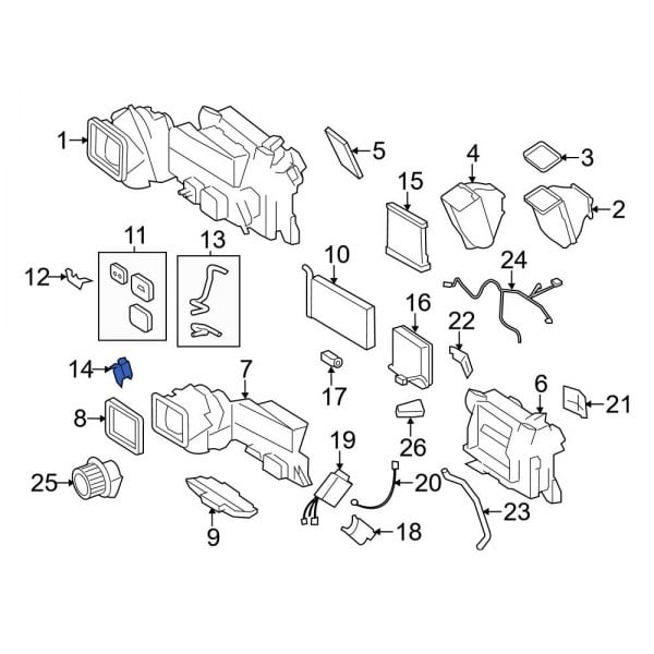 Mercedes-Benz OE 0008206008 - Front HVAC Defrost Mode Door Actuator