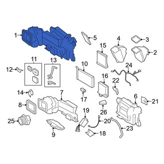 Mercedes-Benz OE - Front HVAC Unit Case Assembly